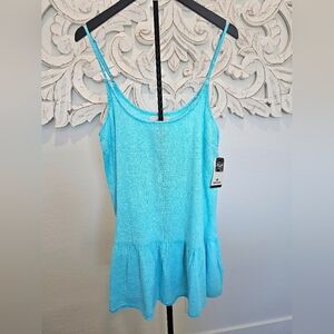 NWT Rip Curl Aqua Blue Women's 100% Cotton Swim Coverup for Beach or Lounging- M